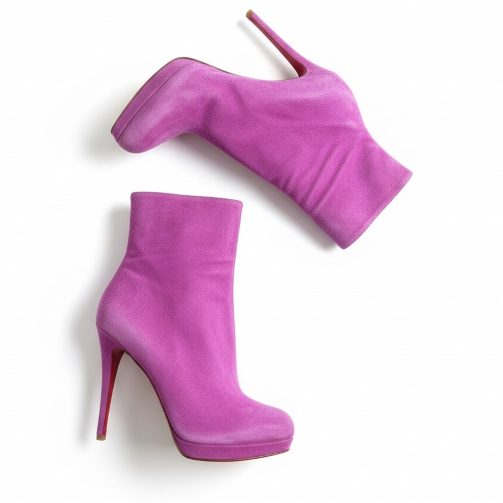 Christian Louboutin Orchid (Pink/Purple) Platform Heeled Boots